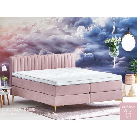 Cinderella boxspringcombinatie DESIRE nu met 2 kussens KADO.