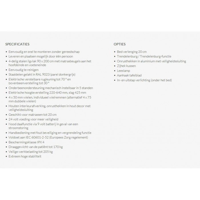 Zorgbed Holland 90x200