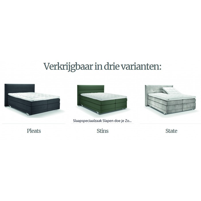 AVEK NOFLIK boxspringcombinatie model STINS inclusief topdekmatras en leverbaar in alle AVEK stoffen.