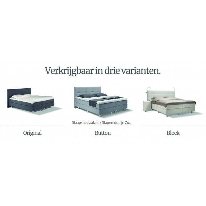 AVEK boxspring combinatie 1927 model ORIGINAL inclusief topdekmatras en leverbaar in alle AVEK stoffen.