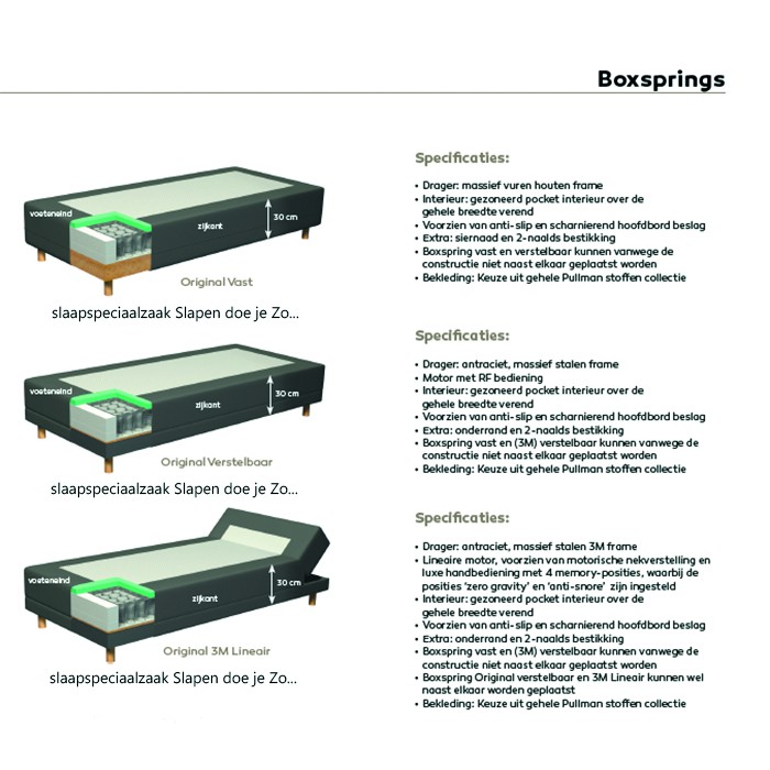 verstel pullman original boxspring