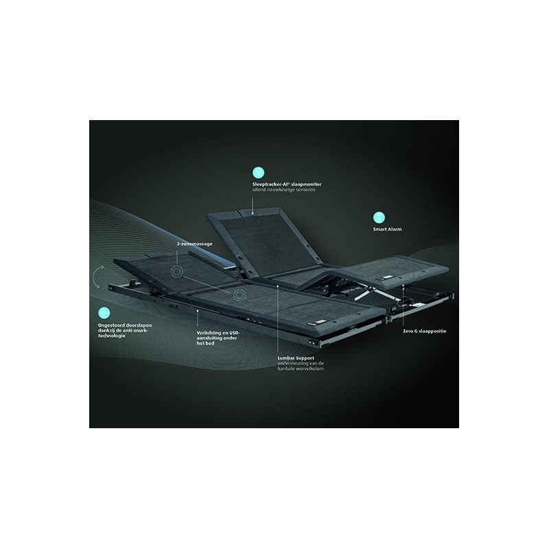 Tempur PURE Design bed met Ai bedbodems ACTIEPRIJS!